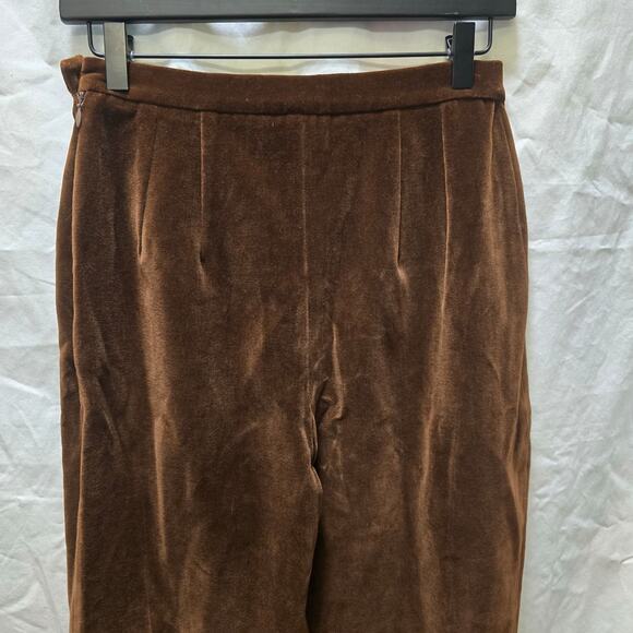 Vintage Ralph Lauren brown velvet stirrups equestrian pants size 8 - Picture 10 of 11
